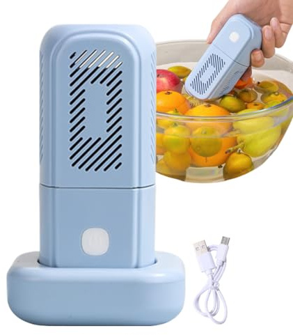 Limpiador Pelador de Frutas, Purificador Limpiador de Frutas y Verduras, Dispositivo Escurridor Eficaz Diseño Automático Para Cocina Casa Viaje Uso Doméstico