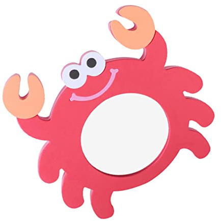 SKISUNO Juguete de Baño Educativo para Niño Espejo de Animales de Dibujos Animados, Flotante en Agua, Material EVA y Superficie Agradable para Ducha y Bañera