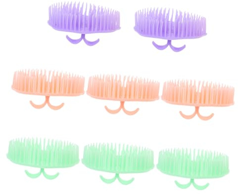 TOGEVAL 8 Piezas Cepillo Masajeador de Cabelludo para Champú Masajeador Práctico y Portátil Mejora Circulación y Previene Caída Diseño Duradero y Reutilizable