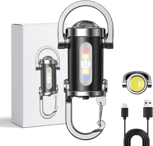 Générique Lampe De Poche,3 En 1 Multifonctionnel - Sos D'Urgence + Lampe Torche Puissante + Alimentation Portable,Lampe De Pochette Porte Clé (1SET)
