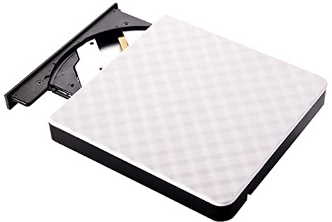 BGAZA Externe DVD Lecteur Optique DVD USB3.0 Enregistreur de brûleur CD/DVD ROM CD RW Lecteur Optique Externe for Ordinateur Portable PC(Blanc)