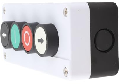 Sorandy Boîte de Commutation Momentanée, Bouton Poussoir de Contrôle D'arrêt Efficace pour Treuil, Porte Roulante, Camion, élévateur de Queue, Outil de Contrôle Industriel, Coque ABS, 1 Pièce
