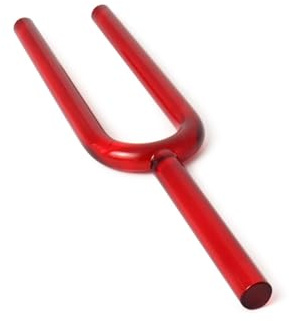 Klanggabel aus rotem Naturquarzkristall – 7 Töne (C bis B), 16 mm heilende Stimmgabel for Yoga, Meditation und Klangtherapie(440hz,G)