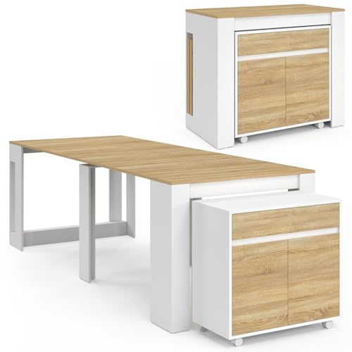 IDMarket - Table Buffet Extensible Orlando 10 Personnes 235 cm