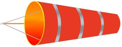 DVMSIEF Windsack 60/80/100 cm hängende reflektierende Windsack-Flaggen, Windrichtungsanzeiger for Outdoor, Flughafen, Garten, Bauernhof, Messung, Wetterfahne(B-Red-Grey,100cm)