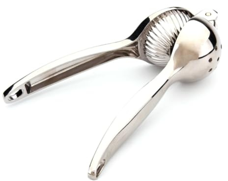 MAGICLULU Presse-citron Manuel en Alliage de Zinc Argenté, Taille S, Facile à Nettoyer et Compatible Lave-vaisselle, pour Usage Domestique et Restaurants