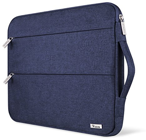 Voova Laptop Sleeve 13.3 Inch, Laptop Case for MacBook Air, Blue | Laptop sleeve for 13.3-inch devices with waterproof fabric, velvet lining, 360° padding, vertical handle and front pocket.