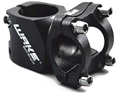 25.4 Stem 32mm Bike Stem Wake Mountain Bike Stem Short Handlebar Stem for Most Bicycle, Road Bike, MTB, BMX, Fixie Gear, Cycling (Aluminum Alloy, Black)
