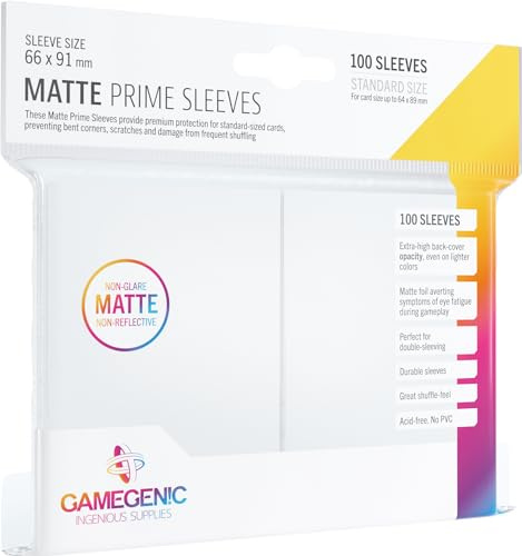Gamegenic Matte Prime Sleeves (100-Pack), GGS11029ML