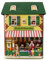 Barattolo di latta a forma di casa di città con scritta “Cookie & Sweet”, scatola decorativa di circa 14 x 7,5 x 21 cm, volume: 1,6 litri
