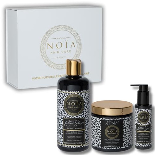 NOIA HAIR - Coffret Prestige Capillaire Premium - Trio Shampoing + Masque + Sérum Gamme RITUAL - TANIN & huile D'Amla