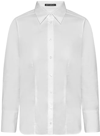 Betty Barclay Damen Hemdbluse mit Kragen Weiß,46