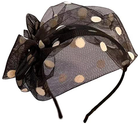 Eleganter Fascinator-Hut, Pillendose, Hut für Damen, Cocktail, Teeparty, Kopfbedeckung, exquisiter französischer Fascinator für Beerdigung, Schwarz