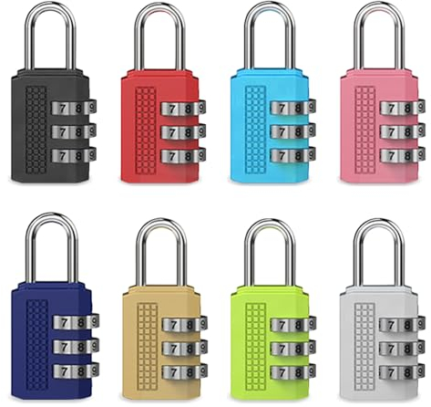 Udbrud Kombinationsschloss, 6 Stück Zahlenschloss, 3 Ziffern, wasserdicht, für Koffer, Reisen, Tasche, Gepäck, Schrank