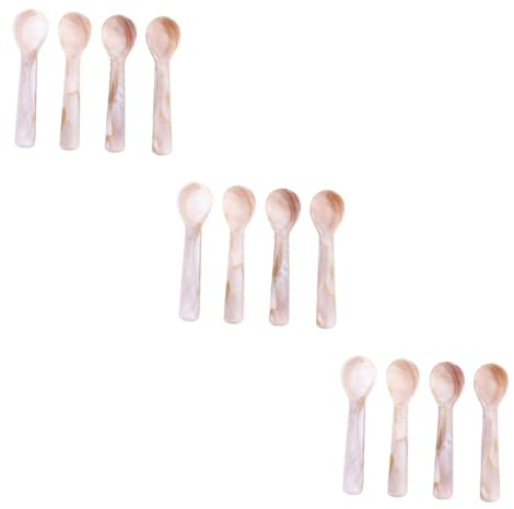 MAGICLULU 12 Piezas De Nácar Cucharas De Café Para Rociar Cubiertos Cubiertos De Bar Cucharas Para Cucharas De Sopa Cucharas De De Café Con