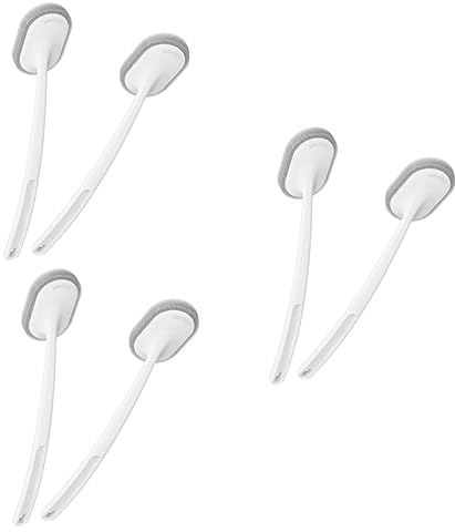 PRETYZOOM 3 Set Di Scopino Per Wc Spugna Abrasiva Per Bagno Materiale Facile Da Raggiungere Ogni Angolo Design Salvaspazio 2 Pezzi * 3