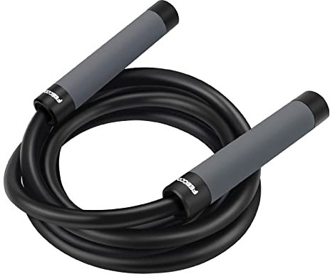 Weighted Jump Rope for Men, 14mm Rope with Metal Handles and Ball Bearings