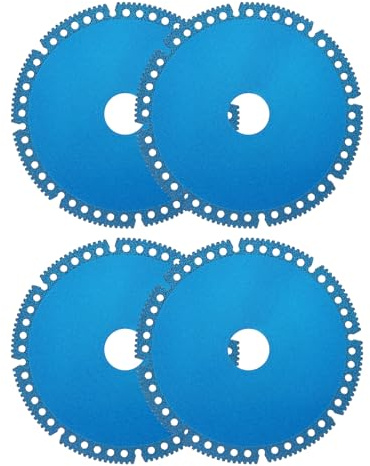 HARFINGTON 4pcs 5 Diamond Cutting Disc, 7/8 (22mm) Arbor Cut Off Wheels, Diamond Saw Blade Multifunction Disc for Grinder Cutting Chamfering Metal Wood Steel, Blue