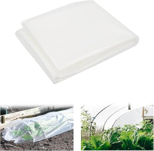 STOUCLA Transparent Gewächshausfolie, Plastic Film,Reißfest Treibhausfolie, für Gartenarbeit Treibhaus Folientunnel,2x3m