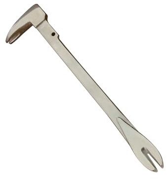 TUMAX Nail Puller Cats Paw Pry Bars (Sliver, 10 inch (340g) Mini Crowbar with Cats Paw Nail Remover, High Carbon Steel Crowbar Tool for Home Remolding & Woodworking
