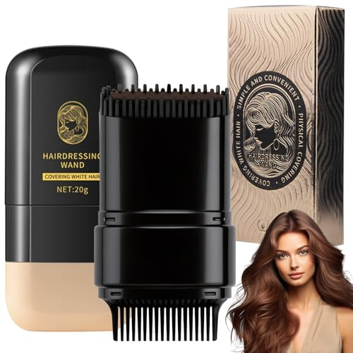 Bâton de Coloration Instantanée avec Peigne Intégré, Hair Dye Comb avec Teinture Cheveux pour Femme, Bâton de Teinture pour Retouche Racines Cheveux (C)
