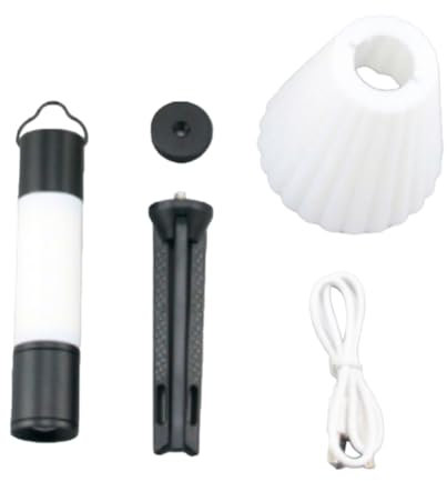 Giwnhvx Outdoor Camping LED Torcia Telescopica con Treppiede Multifunzionale Ricaricabile Lampada Da Tavolo Luce Retratt