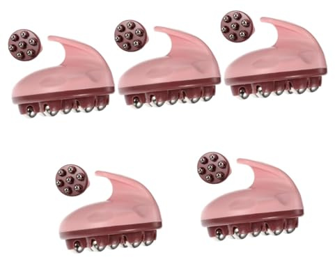 CALLARON 5 Stück Handmassagegerät mit Metallkugeln Kompakter Wiederverwendbarer Akupressur Roller für Rücken Nacken und Beine Drehbar zur Muskelentspannung und Täglicher Anwendung