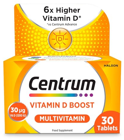 Centrum Vitamin D Boost Multivitamin, High Vitamin D Tablets, 30 Pack