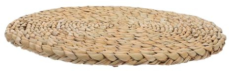 BIUDECO Cuscino Rotondo in Paglia Intrecciata per Sedute Pavimento e Yoga Morbido e Naturale Facile da Pulire per Sedie Panche e Arredi da Patio