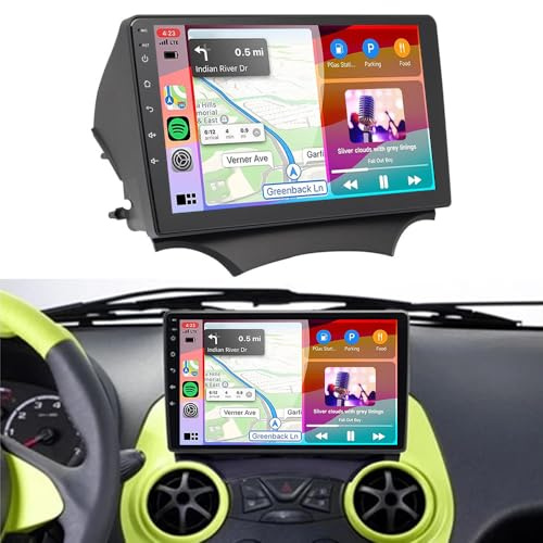 2+64G Radio Doble DIN para Ford Ka 2008-2014 con Pantalla Bluetooth, Radio para Coche con Pantalla táctil IPS de 9 Pulgadas Carplay inalámbrico Android, WiFi cámara de Marcha atrás FM/RDS Mirror Link