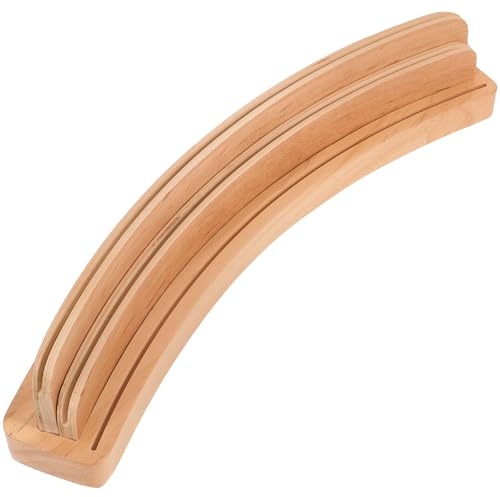 ROMISBABA Spielkartenhalter Holz Gebogen Kartenorganisator Pokerkartenhalter für Senioren Ergonomisch Leicht zu Greifen