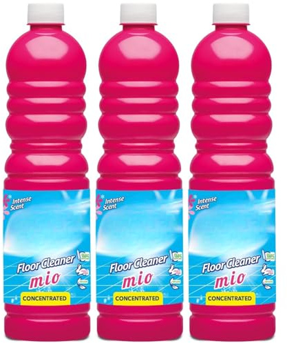 Concentrated Floor Cleaner Liquid Mio Scent – Fresh and Powerful Cleaning for Laminate, Stone and Hard Surfaces – 1L Bottle - Spanish Cleaning Products Pack of 3