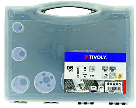 Tivoly XT50527052700 Coffret 8pcs Scies Cloches BIM D22-29-35-44-51-68mm pour Métal et Bois Durs