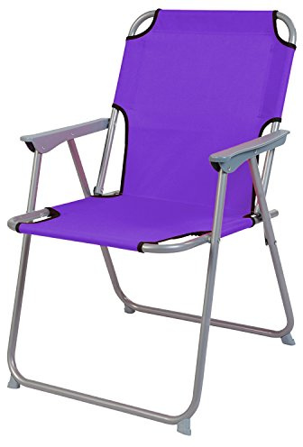 Mojawo Praktisch und Gut. Campingstuhl Faltstuhl Stoff Lila Camping-Klappstuhl Anglerstuhl Regiestuhl Angelstuhl Metall