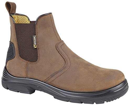 Grafter Mens Wide EEE Fit Water Repellent Safety Dealer Chelsea Ankle Work Boots Shoes Size 6-13