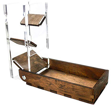 C4labs Draw Bridge Dice Tower – Options de Couleur Moderne, Jeu Noix