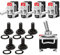 FULARR 5Pcs Professionnel Voiture Commutateur à Levier avec Capuchon Étanche, ON-OFF 2 Positions 2 Broches SPST Métal Interrupteur Bascule, pour Bateau Auto Camion –– 6A 250VAC / 10A 125VAC