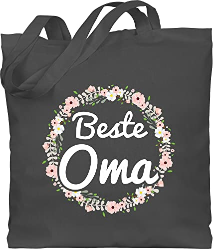 Shirtracer Baumwolltasche - Taschen - Beste Oma I Geschenk Oma Geschenkidee Omi Beste - Unisize - Dunkelgrau - geschenke für uromas gifts for grandmas omas granny beutel omatagsgeschenk grandma gift