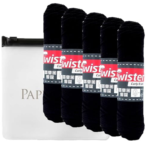 Haekelgarn Baumwollgarn Stricken Haekeln Basteln 5x50g Fb.90 schwarz inkl.Zippbeutel