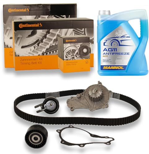 Contitech Wasserpumpe + Zahnriemensatz + 5L Kühlerfrostschutz blau