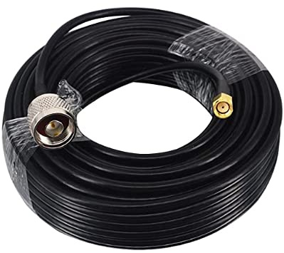 BOOBRIE RG58 RP-SMA hane till N hane koaxialkabel 15M lågförlust Wifi-antenn Koaxialkabel