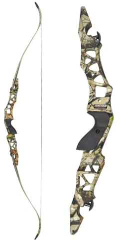 ZSHJGJR 64 Takedown Recurvebogen Set 30-55 lbs Rechte Hand Bogen und Pfeil Bogenschießen mit Carbonpfeile und Zubehör Sportbogen für Outdoor-Bogenschießen und Jagd (50lbs, Tarnung)