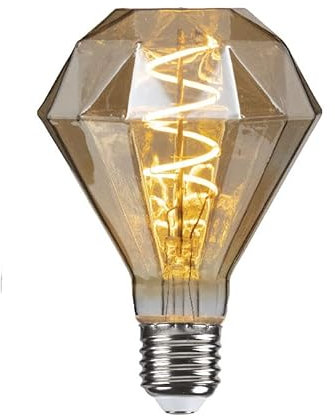 TECNOLUX EURO Estilo antiguo decorativo Forma de diamante Filamento LED 4W Bombilla Edison Color amarilla 3000K Sin parpadeo