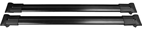 Roof Racks Cross Bars For Dacia Duster 2018, Raised Roof Rails Black | Axenture Aluminium Roof Bars, Set of 2, 75 kg Dynamic Load, T-Slot for Roof Boxes, Bikes, Ski, Kayaks & Luggage