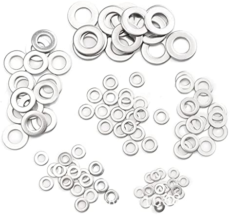 SOLUSTRE 450stücke Aluminiumdichtringe Flachdichtungen Aus Aluminium Unterlegscheiben Verschiedene Für Arbeitsanforderungen