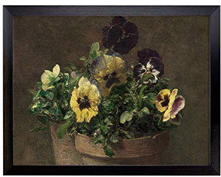 Lap Tray with Cushion | Henri Fantin-Latour Still Life with Pansies (2) | Padded Bean Bag Cushion | For Eating, Working, Crafting, Laptop | Portable Table Desk