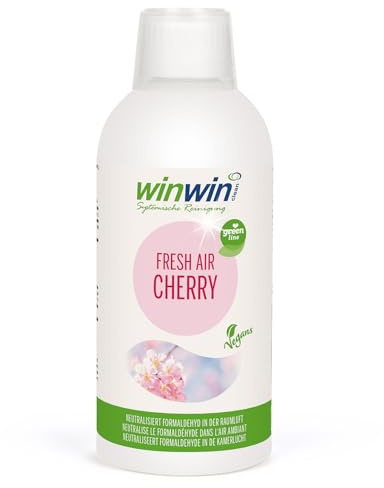 winwinCLEAN® Veganes Raumluftdeo 'CHERRY' I Luftreinigungs-Konzentrat 500ml | Für Luftreiniger, Air Purifier & Raumluftreiniger mit Wasserfilter I Entfernt Pollen, Staub, Tierhaare, Schimmel.