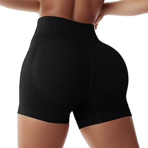 Damen-Shorts, Sport, hohe Taille, Laufshorts, Booty Butt, Scrunch Radsport, Damen, dehnbar, kurze Leggings, Damen, atmungsaktiv, Pole Dance, Shorts, sexy, Sport-Shorts, Damen, zum Laufen, Radfahren,