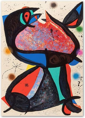 Berühmte Joan Miro Poster Abstrakte Kreativität Leinwandmalerei Joan Miro Wandkunst Joan Miro Kunstdrucke für Wohnkultur Bilder 50x70cmx1 Kein Rahmen