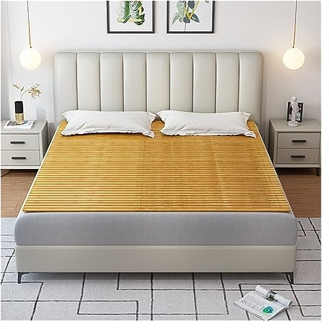 Sommer-Schlafmatte Sommer-Kühl-Isomatte Lattenrost-Matratze, Bambusbrett, Faltbare Sommer-Schlafmatte, Kühlpolster, Sofabetten, Sitz Bambusmatten-Bett Sommerschlafmatte (Color : A, Size : 0.9x1.9M)